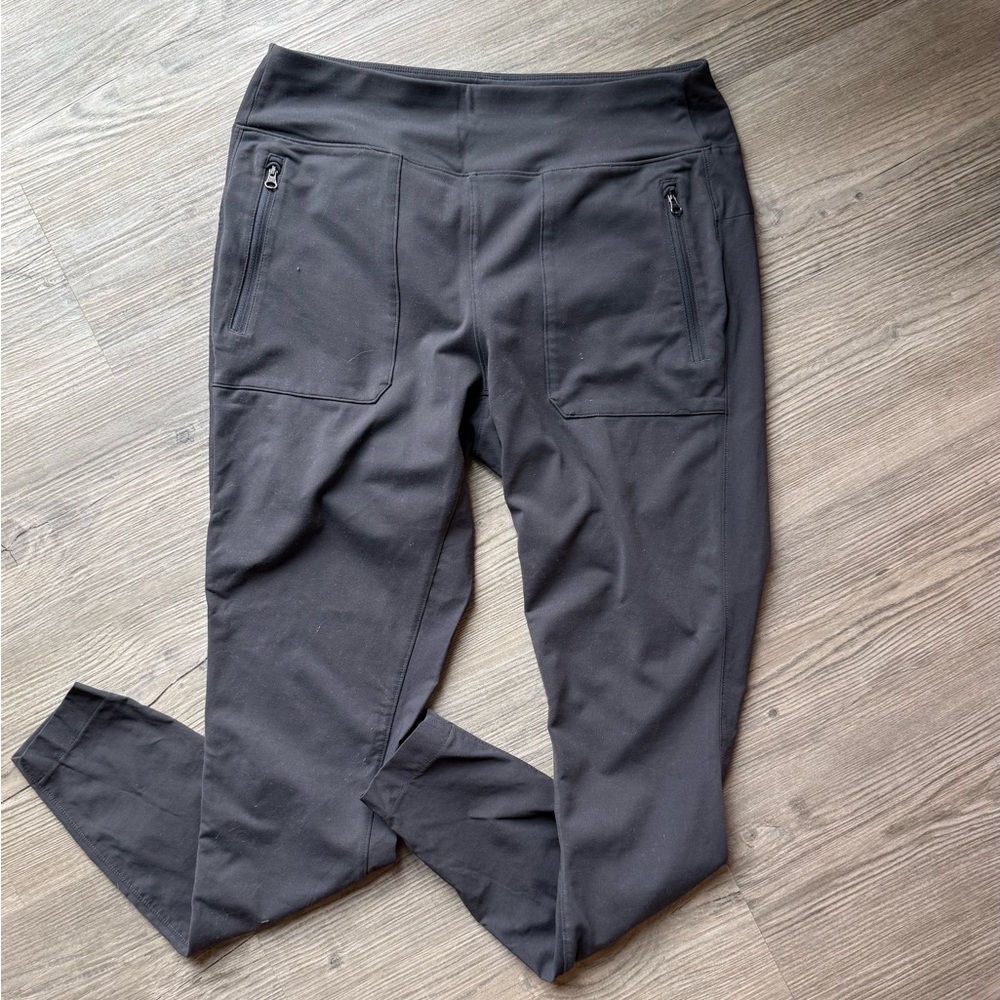 The North Face Hiking Pants Womens Large Black Zipper Pockets Stretch
